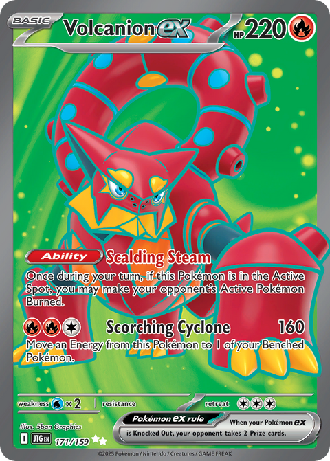 Volcanion ex 171 Journey Together Pokémon card