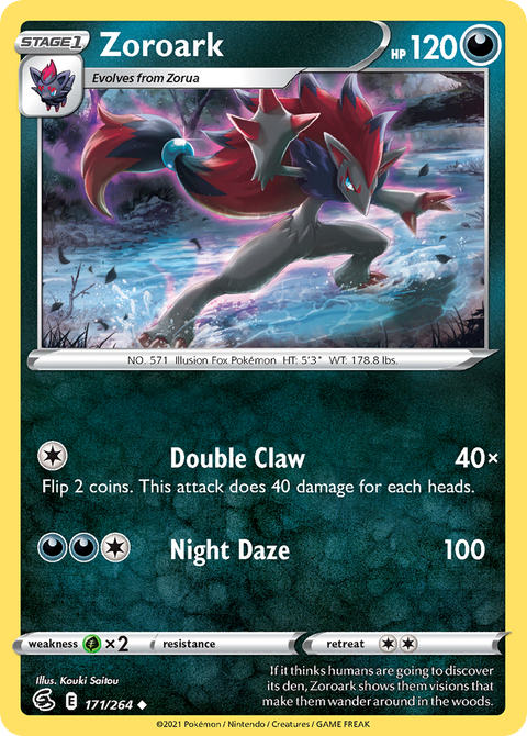 Zoroark 171 Fusion Strike Pokémon card