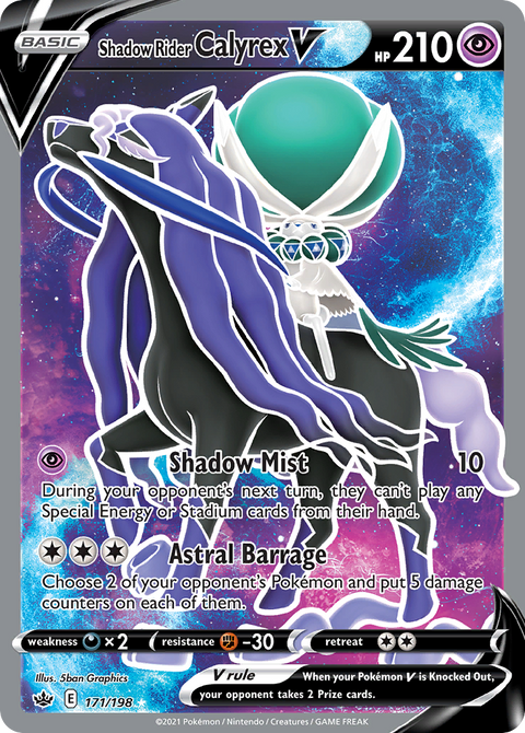 Shadow Rider Calyrex V 171 Chilling Reign Pokémon card