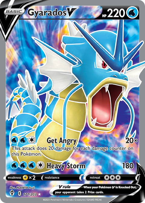 Gyarados V 171 Evolving Skies Pokémon card