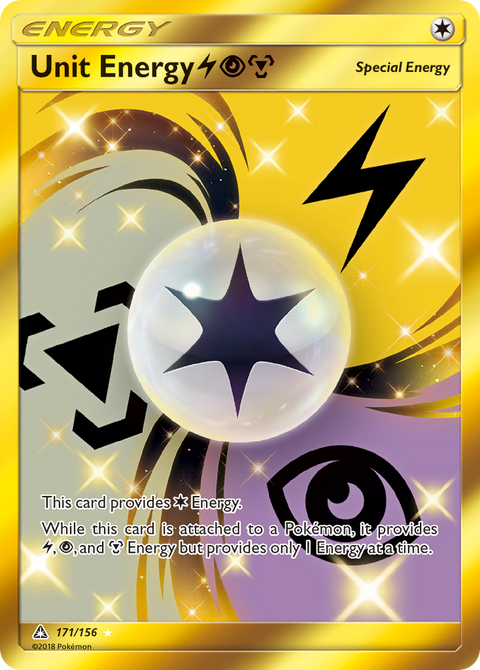 Unit Energy LightningPsychicMetal 171 Ultra Prism Pokémon card