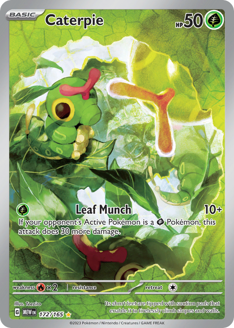 Caterpie 172 151 Pokémon card