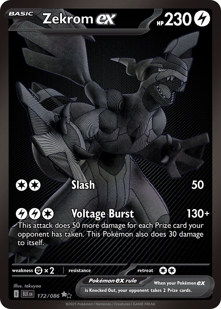 Zekrom ex 172 Black Bolt Pokémon card