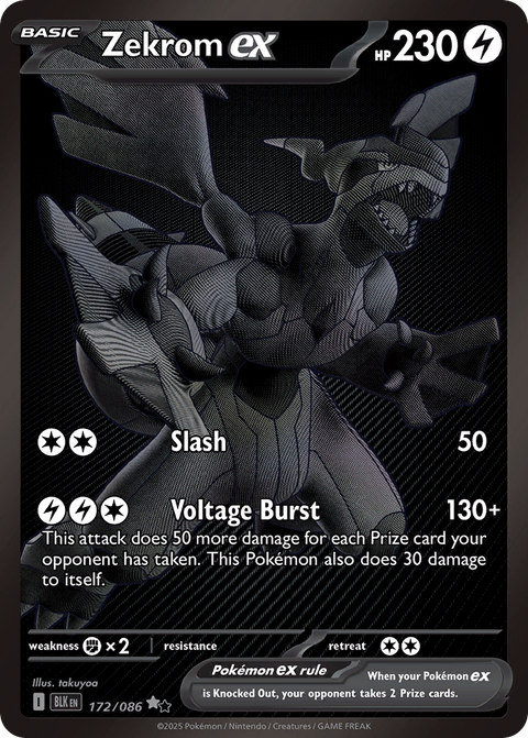 Zekrom ex 172 Black Bolt Pokémon card