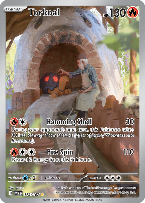 Torkoal 172 Twilight Masquerade Pokémon card