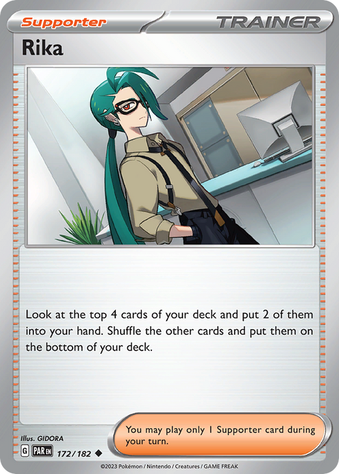 Rika 172 Paradox Rift Pokémon card