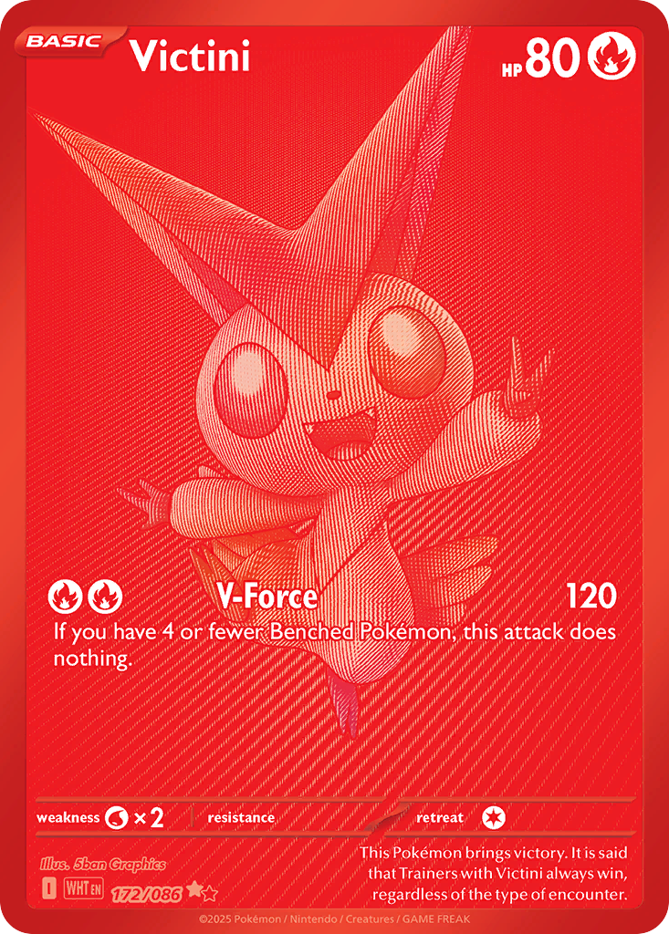 Victini 172 White Flare Pokémon card