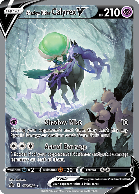 Shadow Rider Calyrex V 172 Chilling Reign Pokémon card
