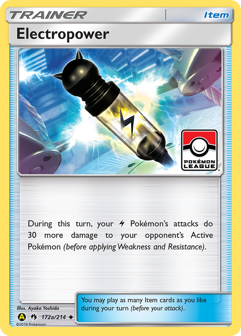 Electropower 172a Lost Thunder Pokémon card