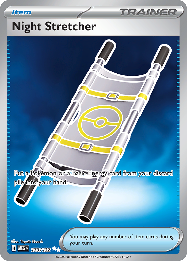 Night Stretcher 173 Mega Evolution Pokémon card