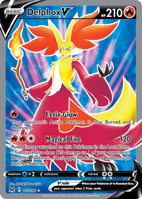 Delphox V 173 Lost Origin Pokémon card