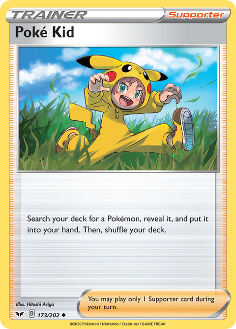 Poké Kid 173 Sword & Shield Pokémon card