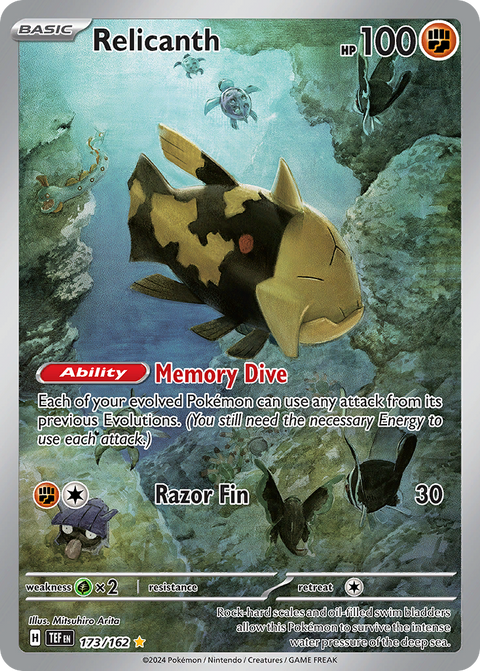 Relicanth 173 Temporal Forces Pokémon card