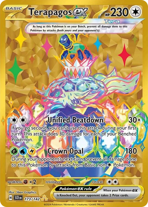 Terapagos ex 173 Stellar Crown Pokémon card