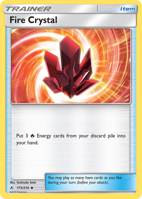 Fire Crystal 173 Unbroken Bonds Pokémon card