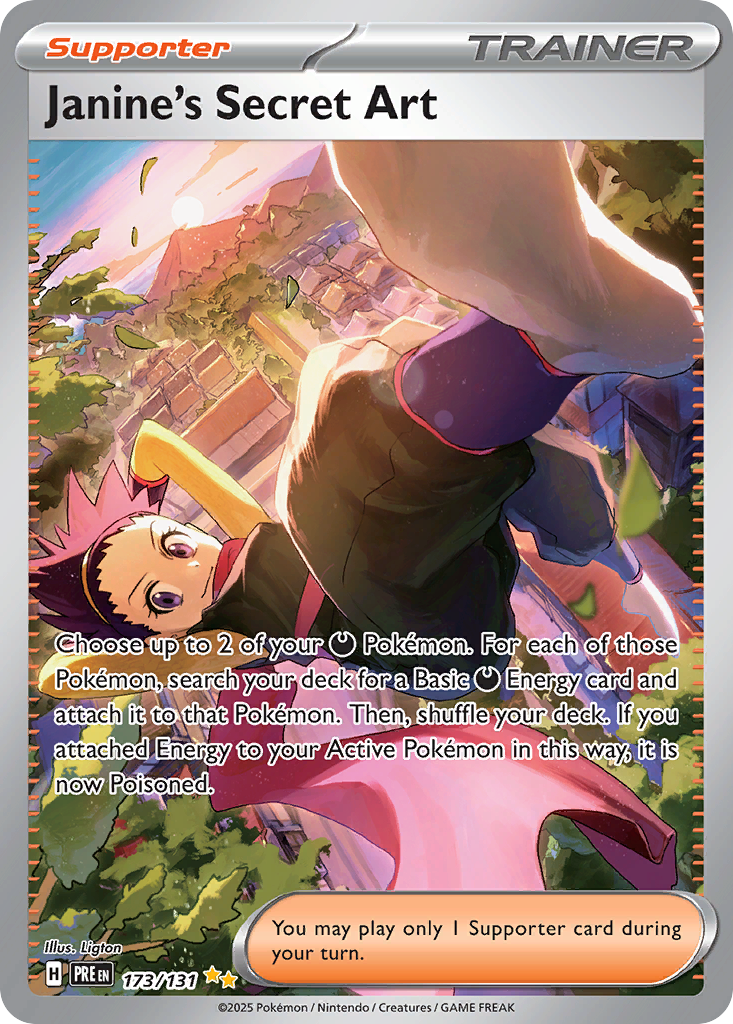 Janine's Secret Art 173 Prismatic Evolutions Pokémon card