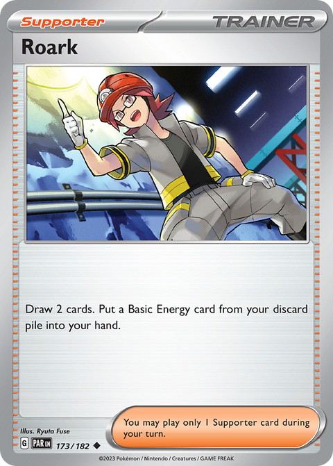 Roark 173 Paradox Rift Pokémon card