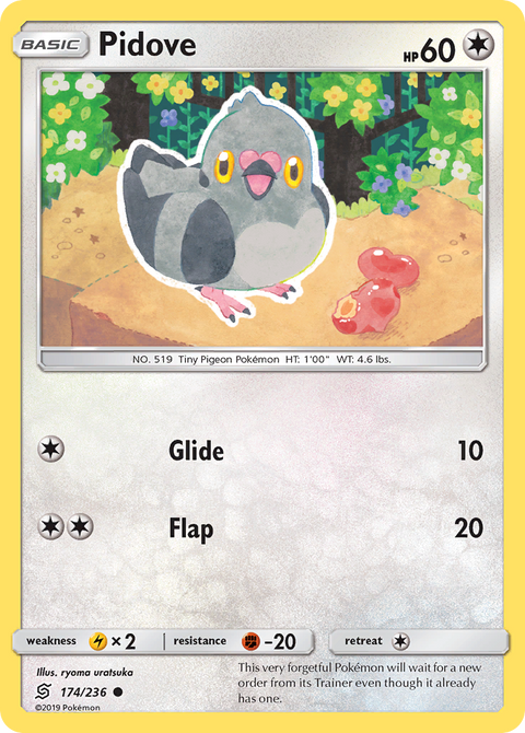 Pidove 174 Unified Minds Pokémon card