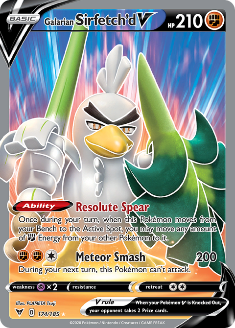 Galarian Sirfetch'd V 174 Vivid Voltage Pokémon card
