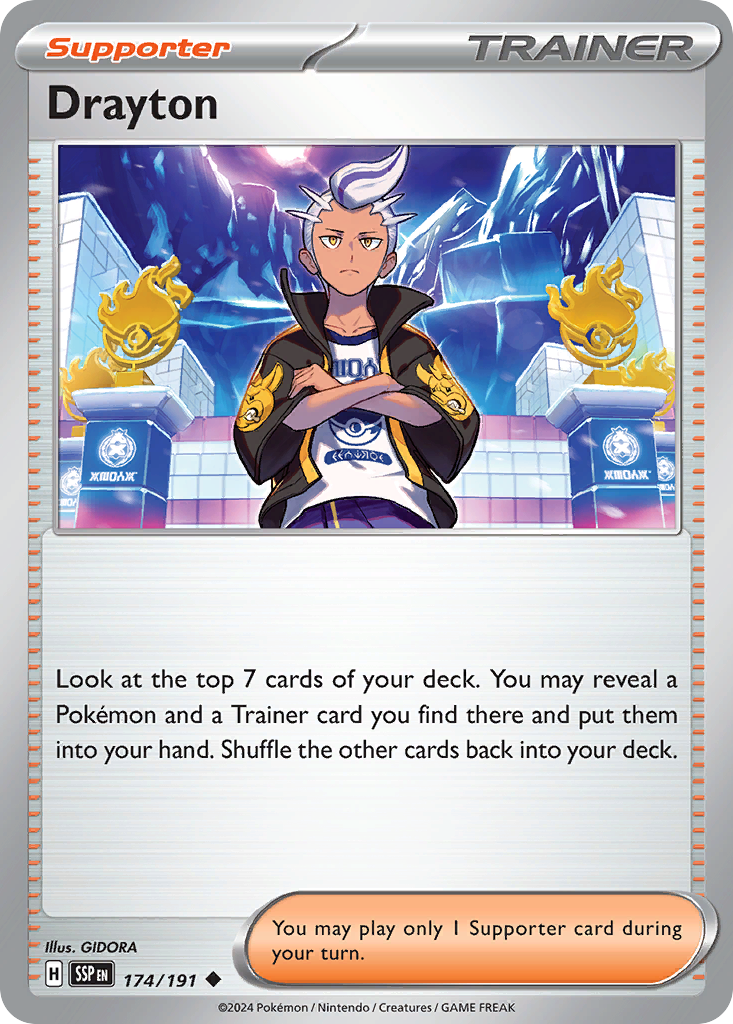 Drayton 174 Surging Sparks Pokémon card