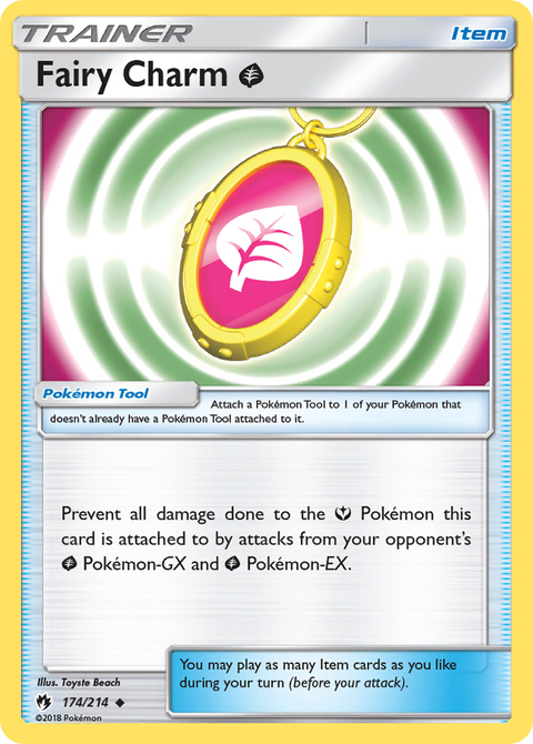 Fairy Charm Grass 174 Lost Thunder Pokémon card