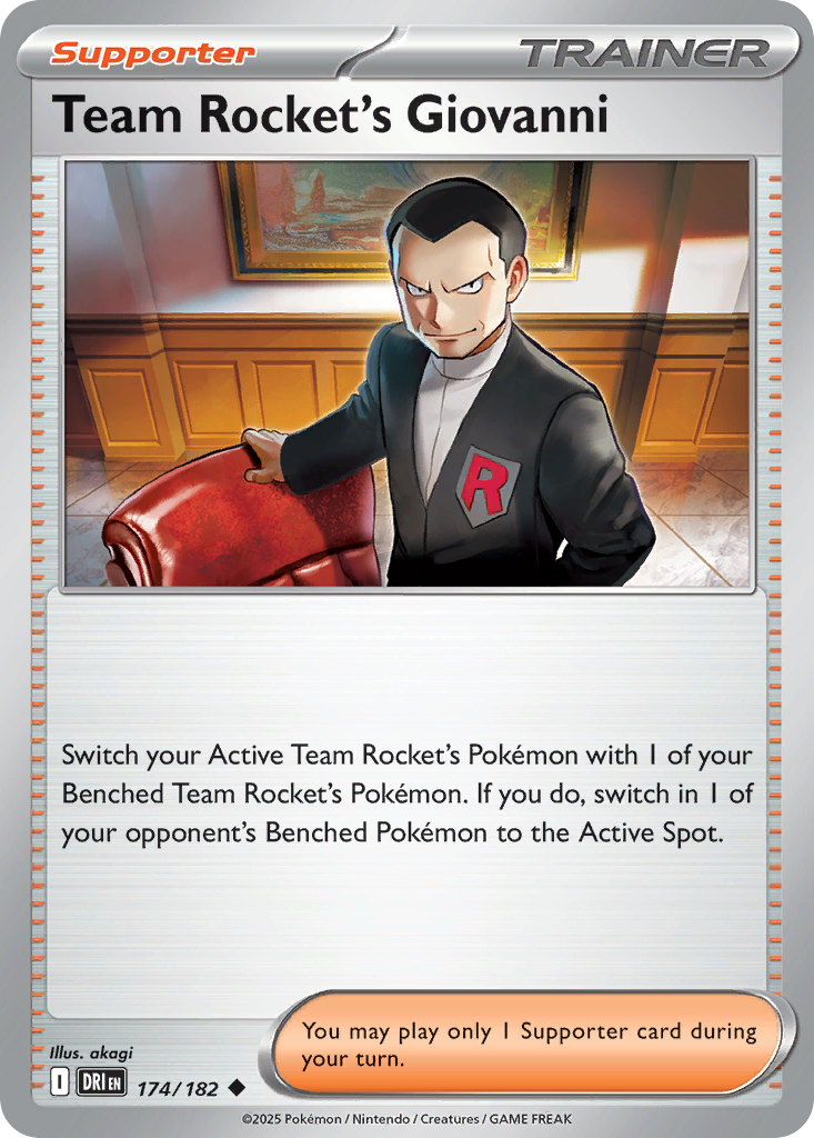 Team Rocket's Giovanni 174 Destined Rivals Pokémon card