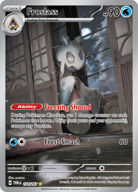 Froslass 174 Twilight Masquerade Pokémon card