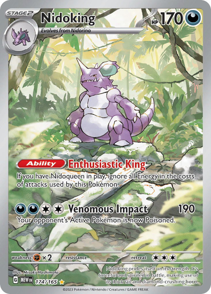 Nidoking 174 151 Pokémon card