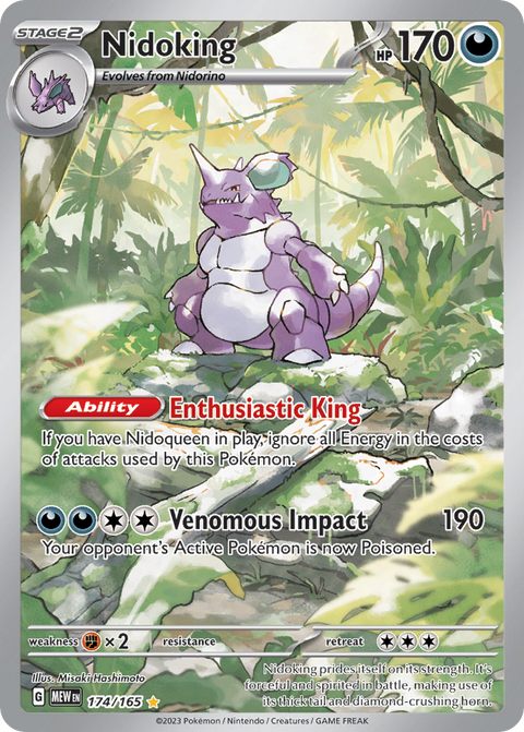 Nidoking 174 151 Pokémon card