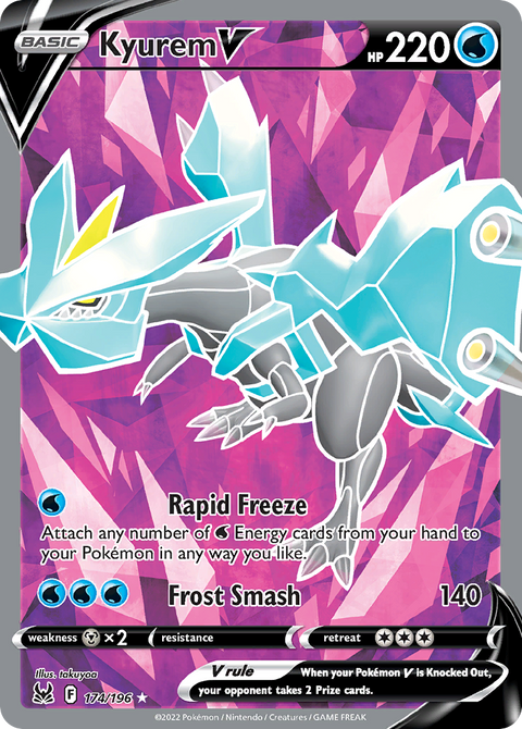 Kyurem V 174 Lost Origin Pokémon card