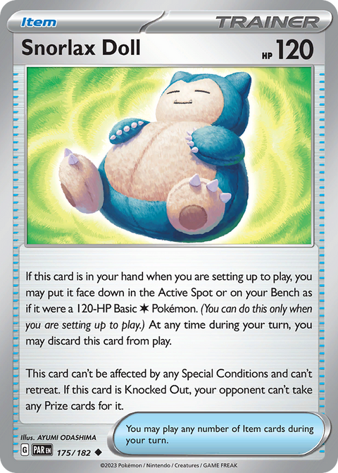 Snorlax Doll 175 Paradox Rift Pokémon card