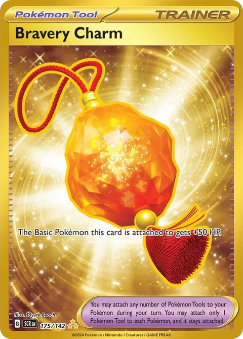 Bravery Charm 175 Stellar Crown Pokémon card