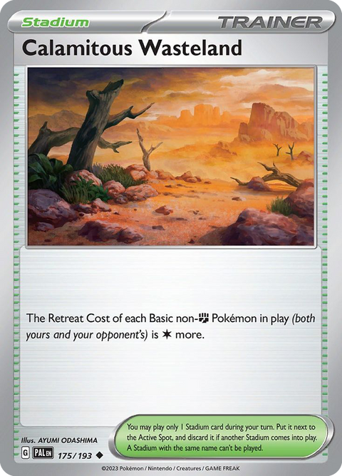 Calamitous Wasteland 175 Paldea Evolved Pokémon card