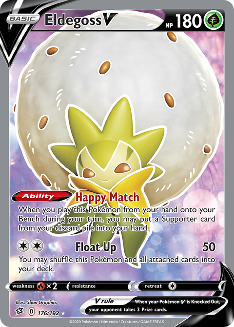 Eldegoss V 176 Rebel Clash Pokémon card