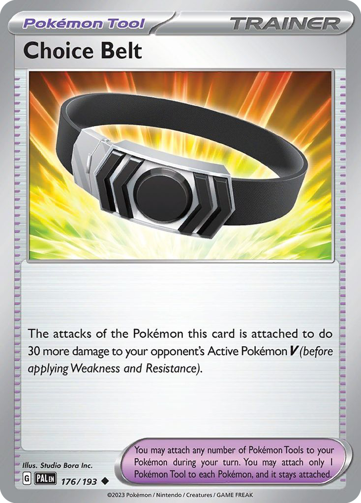 Choice Belt 176 Paldea Evolved Pokémon card
