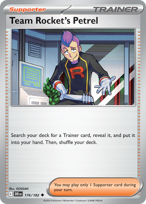 Team Rocket's Petrel 176 Destined Rivals Pokémon card