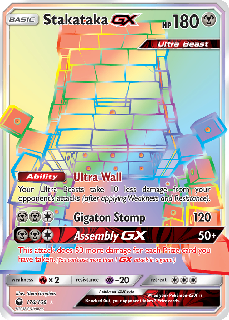 Stakataka-GX 176 Celestial Storm Pokémon card