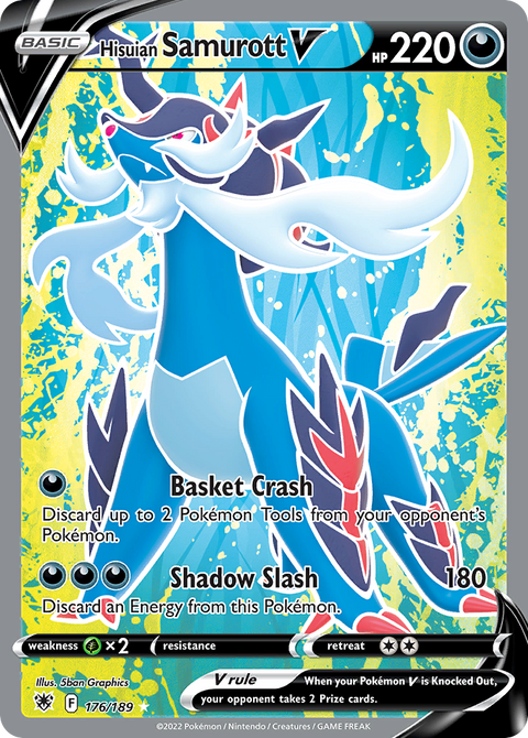 Hisuian Samurott V 176 Astral Radiance Pokémon card