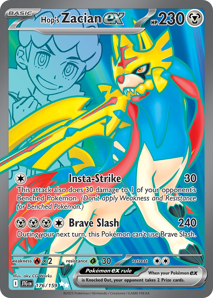 Hop's Zacian ex 176 Journey Together Pokémon card