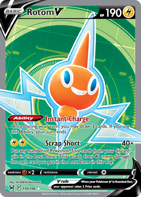 Rotom V 176 Lost Origin Pokémon card