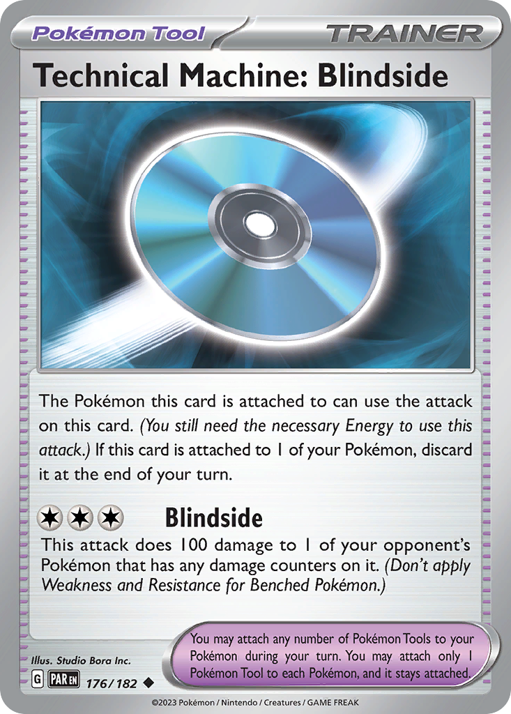 Technical Machine: Blindside 176 Paradox Rift Pokémon card