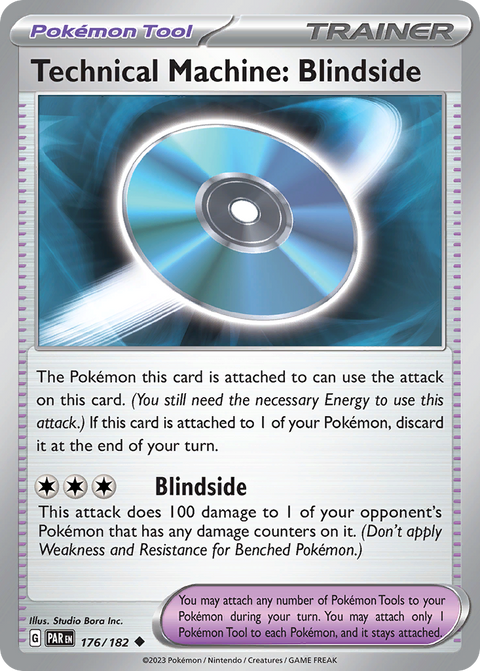 Technical Machine: Blindside 176 Paradox Rift Pokémon card