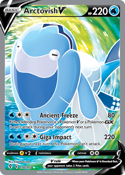 Arctovish V 176 Evolving Skies Pokémon card