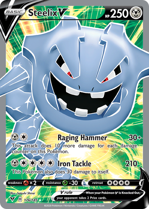 Steelix V 176 Vivid Voltage Pokémon card