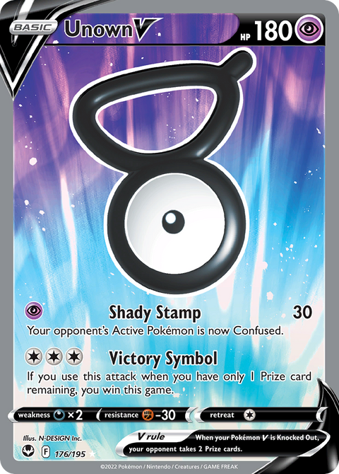 Unown V 176 Silver Tempest Pokémon card