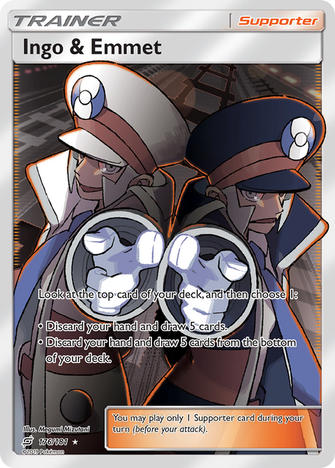 Ingo & Emmet 176 Team Up Pokémon card