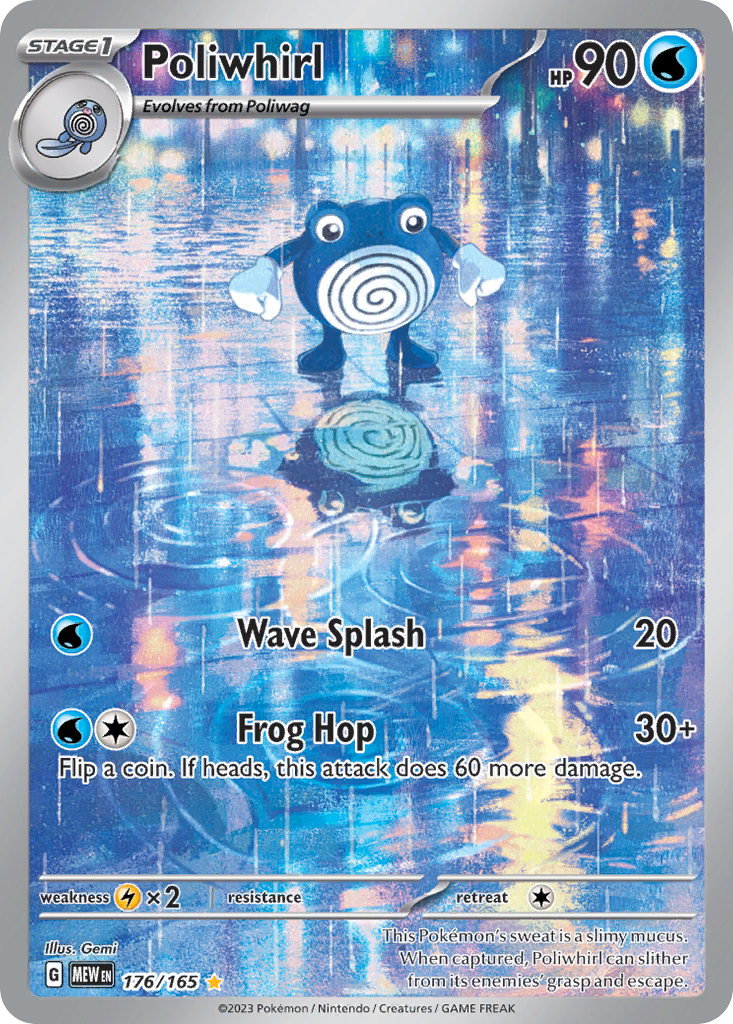 Poliwhirl 176 151 Pokémon card