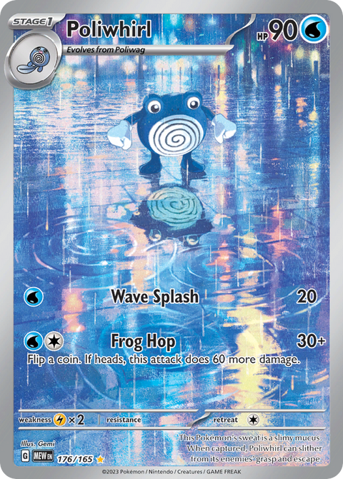 Poliwhirl 176 151 Pokémon card