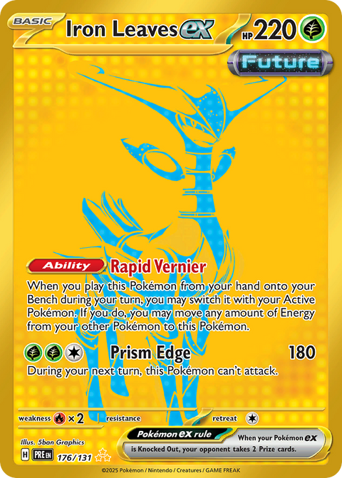 Iron Leaves ex 176 Prismatic Evolutions Pokémon card