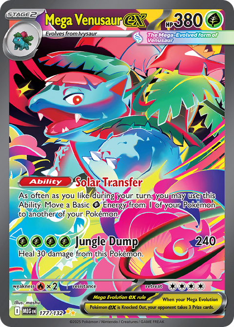 Mega Venusaur ex 177 Mega Evolution Pokémon card